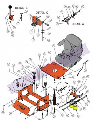 2012OLXPSEAT Bad Boy Mowers Part 2012 OUTLAW XP SEAT ASSEMBLY