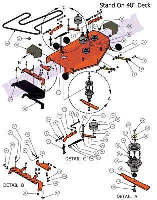 2012SO48DK Bad Boy Mowers Part 2012 STAND-ON 48" DECK ASSEMBLY