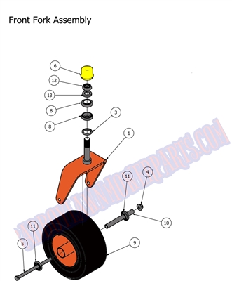 2012SOFFASSY Bad Boy Mowers Part 2012 STAND-ON FRONT FORK ASSEMBLY