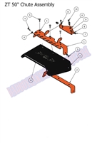 2012ZT50CHT Bad Boy Mowers Part 2012 ZT 50" CHUTE ASSEMBLY