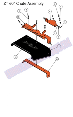 2012ZT60CHT Bad Boy Mowers Part 2012 ZT 60" CHUTE ASSEMBLY