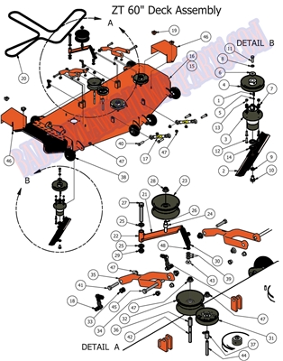 2012ZT60DK Bad Boy Mowers Part 2012 ZT 60" DECK ASSEMBLY