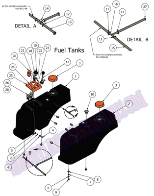 2012ZTFTASSY Bad Boy Mowers Part 2012 ZT FUEL TANK ASSEMBLY