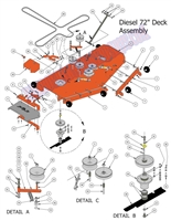 2014D72DK Bad Boy Mowers Part 2014 DIESEL  72 DECK ASSEMBLY