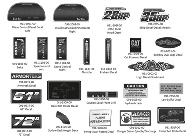 2014DDECAL Bad Boy Mowers Part 2014 DIESEL DECALS