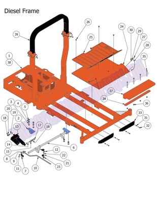 2014DFRM Bad Boy Mowers Part 2014 DIESEL FRAME