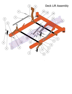 2014MZDKLFT Bad Boy Mowers Part 2014 MZ DECK LIFT ASSEMBLY