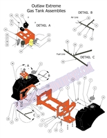 2014OLEXTFTASSY Bad Boy Mowers Part 2014 OUTLAW EXTREME FUEL TANK ASSEMBLIES