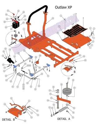2014OLXPFRM Bad Boy Mowers Part 2014 OUTLAW XP FRAME ASSEMBLY