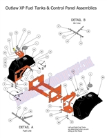 2014OLXPFTCTRL Bad Boy Mowers Part 2014 OUTLAW XP FUEL TANK & CONTROL ASSEMBLY