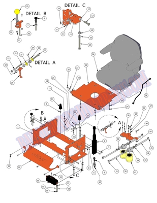 2014OLXPSEAT Bad Boy Mowers Part 2014 OUTLAW XP SEAT ASSEMBLY