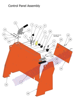 2014SOCTRLPNL Bad Boy Mowers Part 2014 STAND-ON CONTROL PANEL ASSEMBLY