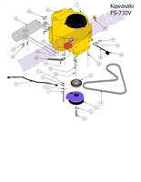 2014SOKA730V Bad Boy Mowers Part 2014 STAND-ON KAWASAKI ENGINE FS-730V