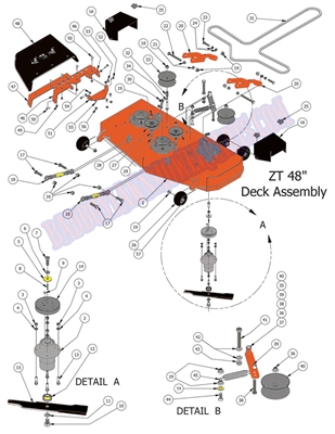 2014ZTE48DK Bad Boy Mowers Part 2014 ZT ELITE 48in DECK ASSEMBLY