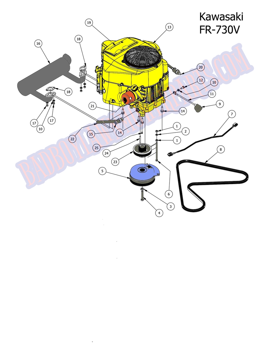 2014 ZT ELITE KAWASAKI ENGINE FR-730V or Bad Boy Parts number 