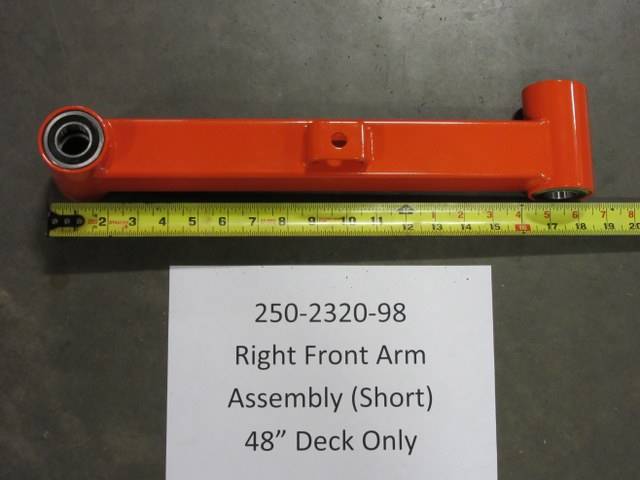 250232098 Bad Boy Mowers Part - 250-2320-98 - EZT Front Arm - Short (Right) Assembly