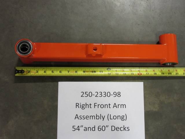 250233098 Bad Boy Mowers Part - 250-2330-98 - EZT Front Arm-Long (Right) Assembly
