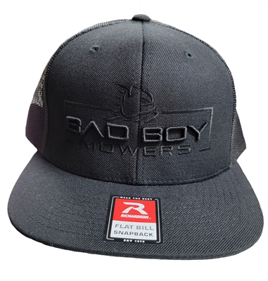 401012101 Bad Boy Mowers Part - 401-0121-01 - Black Richardson Flat Bill Hat