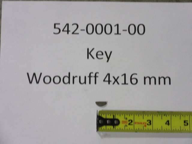542000100 Bad Boy Mowers Part - 542-0001-00 - Key, Woodruff 4x16 for Push Mower