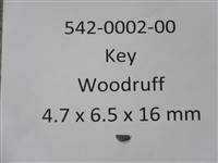 542000200 Bad Boy Mowers Part - 542-0002-00 - Key, Woodruf 4.7x6.5x16 for Push Mower