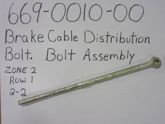 669001000 Bad Boy Mowers Part - 669-0010-00 - Brake Cable Distribution Bolt