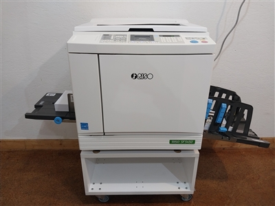 Riso SF5450 Digital Duplicator with Black Cylinder, Network Print and Stand. Only 455K Total Prints!