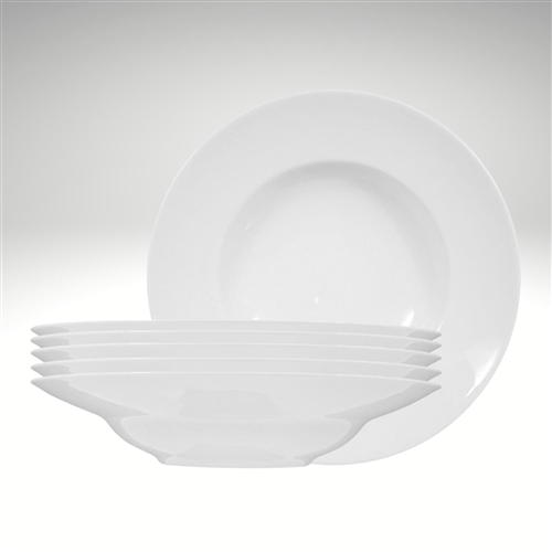 Meran deep plate with wide rim 23 cm/9.0 inches, Set of 6