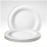 Beat Plate 10.8 Inch , White, Set of 4