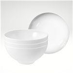 Beat Bowl 6 Inch, White, Set of 4