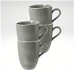 Beat Mug 11.8 fl. oz., Grey, Set of 4