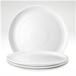 Terra Plate 10.8 Inch, White, Set of 4
