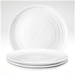 Terra Plate 8.8 Inch, White, Set of 4