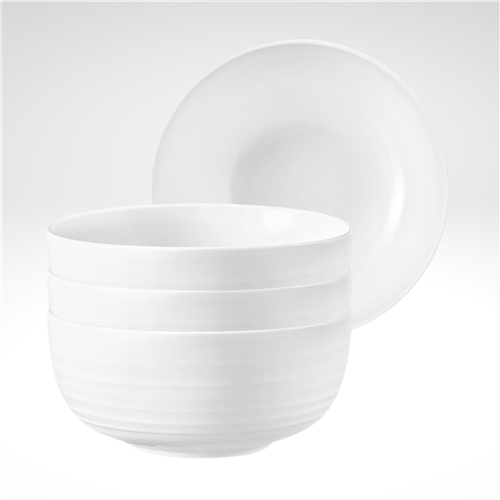 Terra Bowl 6 Inch, White, Set of 4