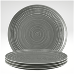 Terra Plate 8.8 Inch, Grey, Set of 4