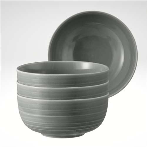 Terra Bowl 6 Inch, Grey, Set of 4