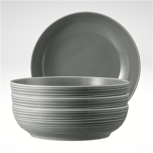 Terra Bowl 9.8 Inch, Grey, Set of 4