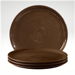 Terra Plate 10.8 Inch, Brown, Set of 4