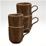 Terra Mug 13.5 fl. oz., Brown, Set of 4