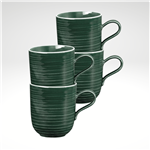 Terra Mug 13.5 fl. oz., Green, Set of 4