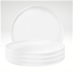 Good Mood Plate 8.2 Inch, White, Set of 4