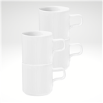 Good Mood Mug 9.5 fl. oz., White, Set of 4
