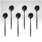 "Juntos" Medium Spoon, Black (6pcs), 5" L