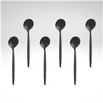 "Juntos" Small Spoon, Black (6pcs), 4.3" L
