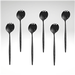 "Juntos" Spork, Black (6pcs), 5" L
