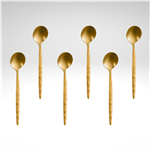 "Juntos" Small Spoon, Gold (6pcs), 4.3" L