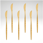 "Juntos" Cocktail Knife, Gold (6pcs), 7.5" L
