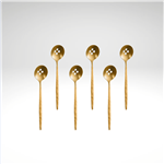 "Juntos" Slotted Spoon, Gold (6pcs), 5" L
