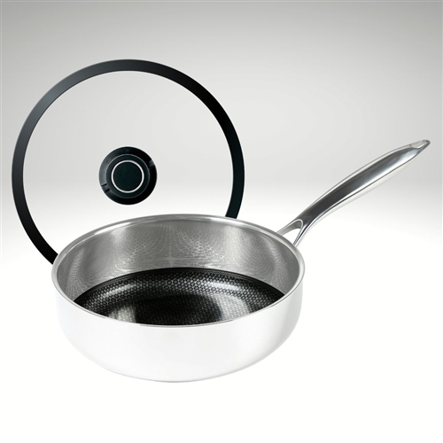Frying Pan With Lid Non-Stick Induction Fry Pan Wok Sauté Pan 22cm-28cm  Black