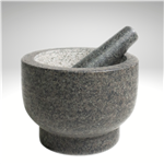 Cilio by Frieling, Goliath Natural Granite Mortar and Pestle Set, 5in Tall, Gray