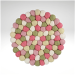 "Lana Ambra" Virgin Wool Trivet, Round, 8.25" dia.